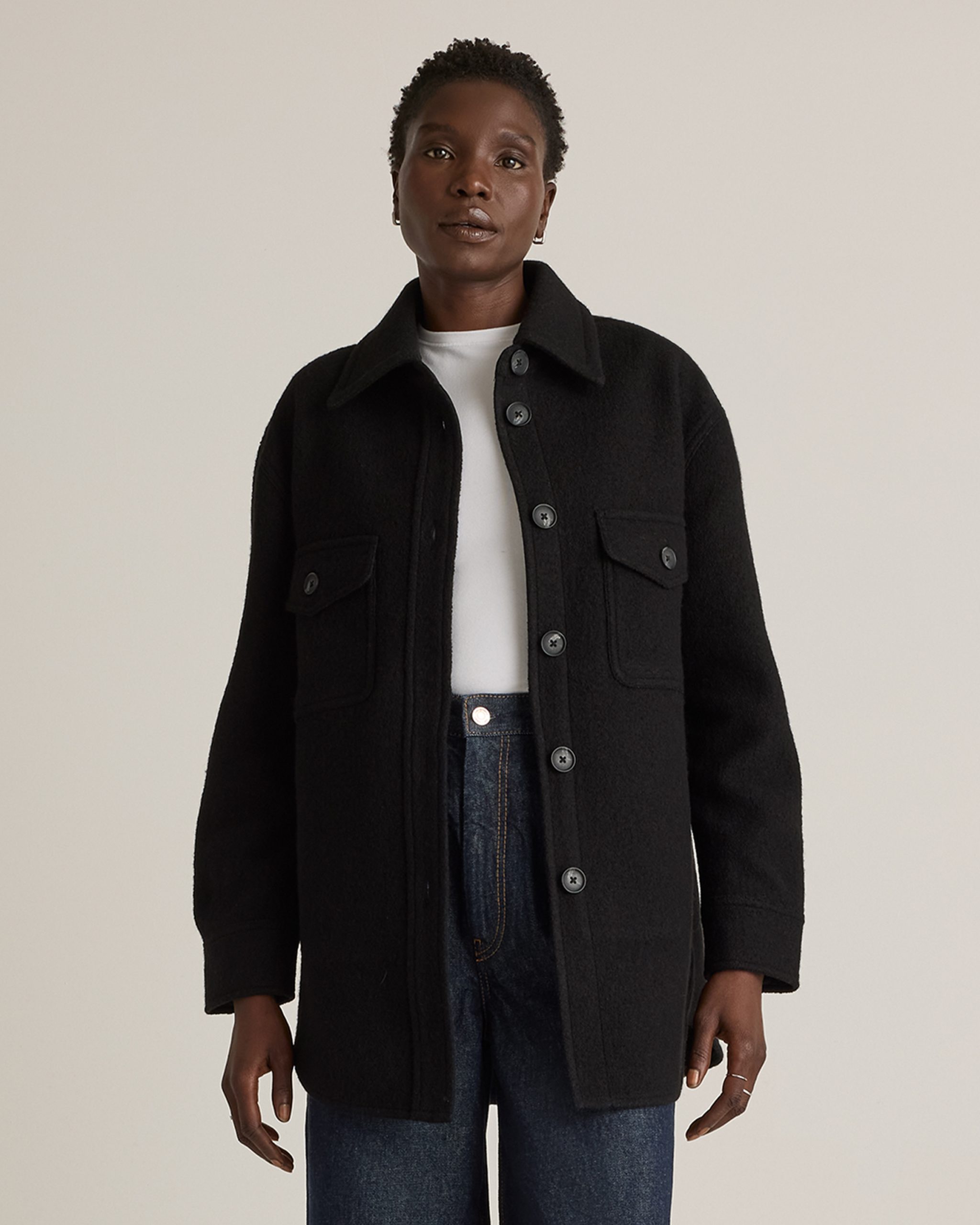 100% Merino Wool Shirt Jacket